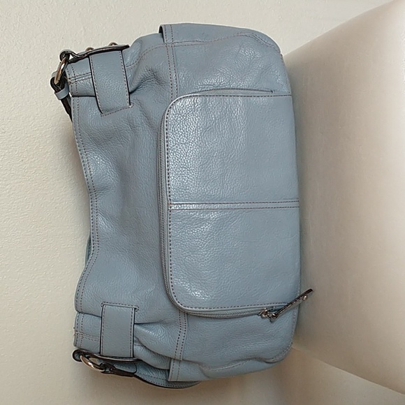 EUC | Light Blue Tignanello Magnetic Closure Handbag - Picture 4 of 10